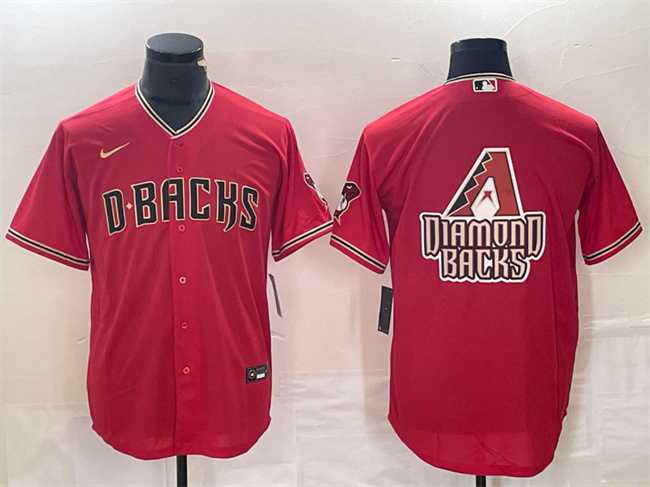 Mens Arizona Diamondbacks Red Team Big Logo Cool Base Stitched Baseball Jerseys->arizona diamondbacks->MLB Jersey